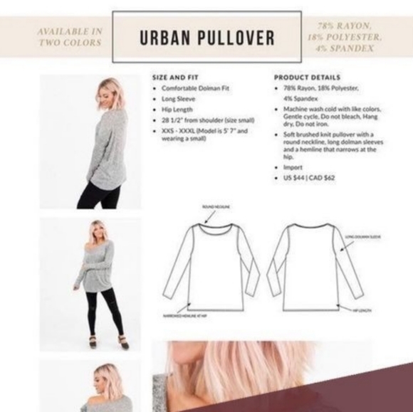 Xs Gorgeous Urban Pullover By A&D - Picture 5 of 5